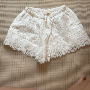 Loeffler Randall White Eyelet Women's Shorts